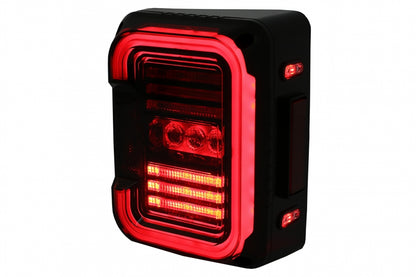 Fanali posteriori Full LED adatti per Jeep Wrangler JK (2007-2017) Fumè