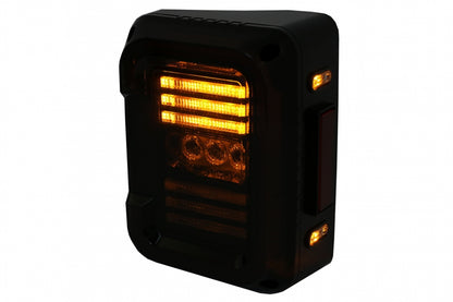 Fanali posteriori Full LED adatti per Jeep Wrangler JK (2007-2017) Fumè