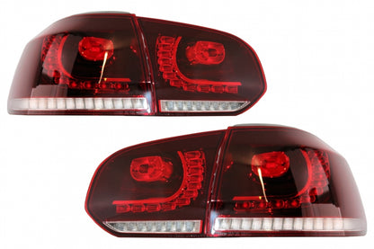 Fanali posteriori FULL LED adatti per VW Golf 6 VI (2008-2013) R20 Design Indicatore di direzione sequenziale dinamico rosso ciliegia (LHD e RHD)
