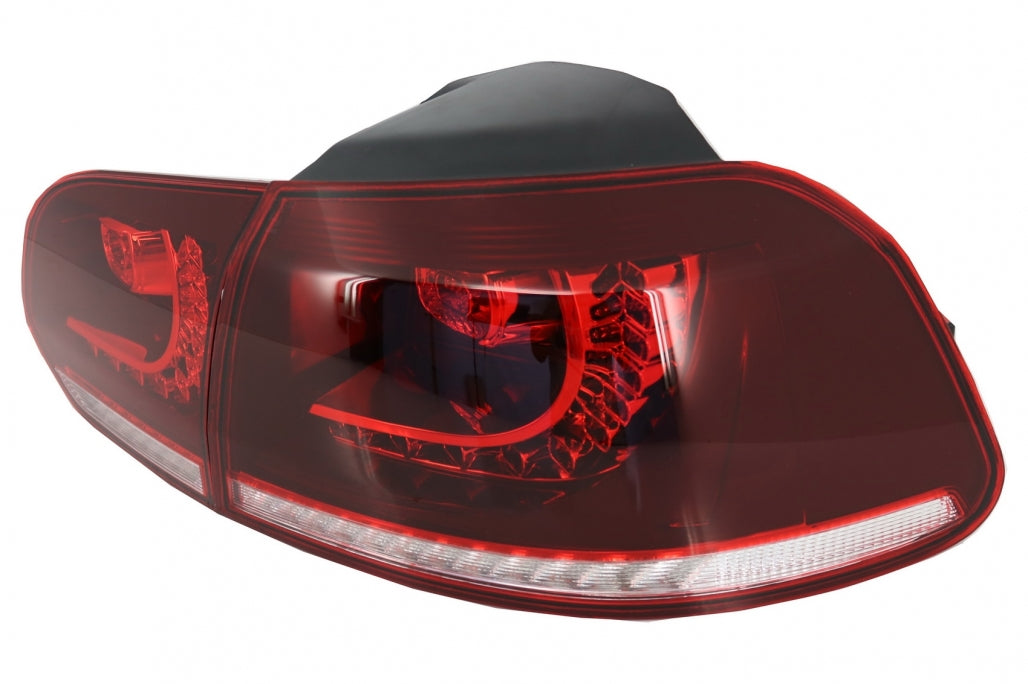Fanali posteriori FULL LED adatti per VW Golf 6 VI (2008-2013) R20 Design Indicatore di direzione sequenziale dinamico rosso ciliegia (LHD e RHD)