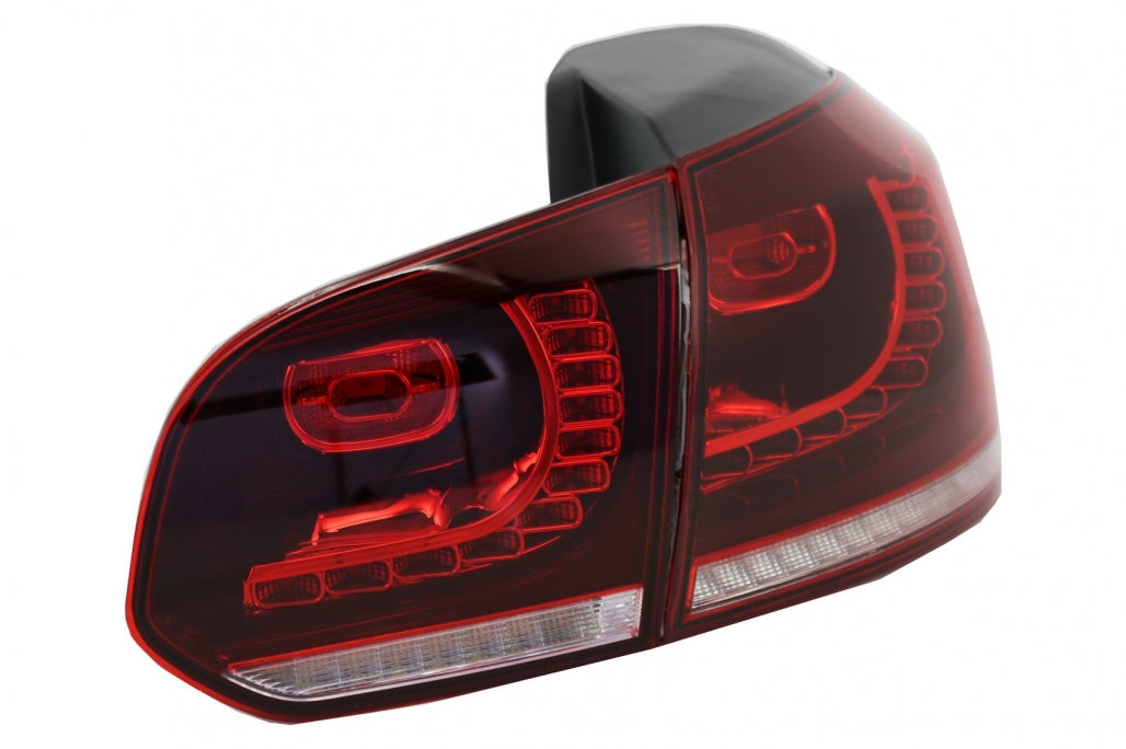 Fanali posteriori FULL LED adatti per VW Golf 6 VI (2008-2013) R20 Design Indicatore di direzione sequenziale dinamico rosso ciliegia (LHD e RHD)