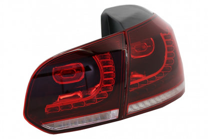 Fanali posteriori FULL LED adatti per VW Golf 6 VI (2008-2013) R20 Design Indicatore di direzione sequenziale dinamico rosso ciliegia (LHD e RHD)