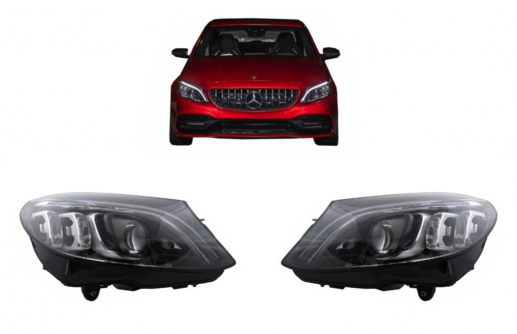 🐆Fari a LED Full Multibeam adatti per Mercedes Classe C W205 S205🐆