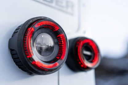 Glohh GL-2X LED Rear Lights Fit For Land Rover Defender L316 (1990-2016) Smoke Dynamic Sequential Cornering Lights
