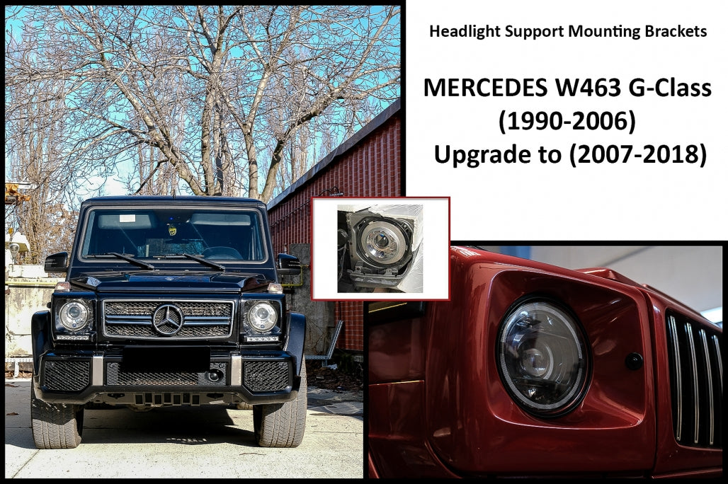 Supporto fari Staffe di montaggio adatte per Mercedes W463 Classe G (1990-2006) Aggiornamento a (2007-2018)