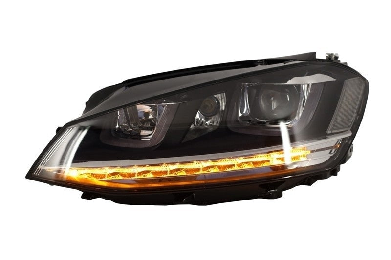 Fari 3D LED DRL adatti per VW Golf 7 VII (2012-2017) Silver R-Line LED Flowing D