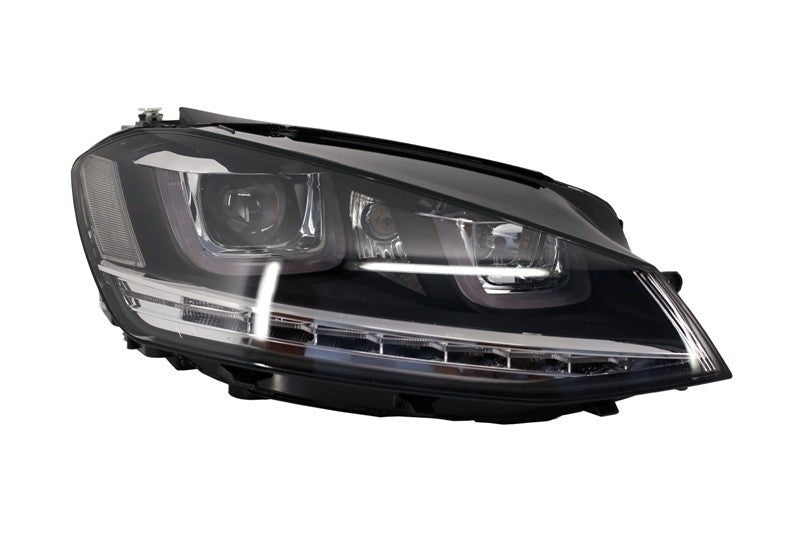 Fari 3D LED DRL adatti per VW Golf 7 VII (2012-2017) Silver R-Line LED Flowing D
