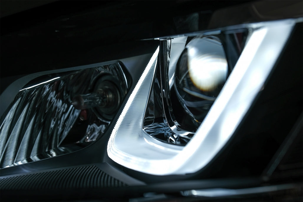 Fari 3D LED DRL adatti per VW Golf 7 VII (2012-2017) Silver R-Line LED Flowing D