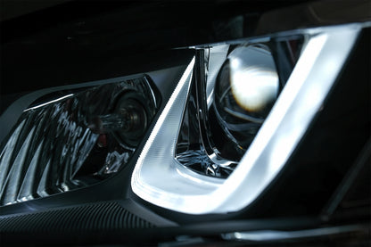 Fari 3D LED DRL adatti per VW Golf 7 VII (2012-2017) Silver R-Line LED Flowing D