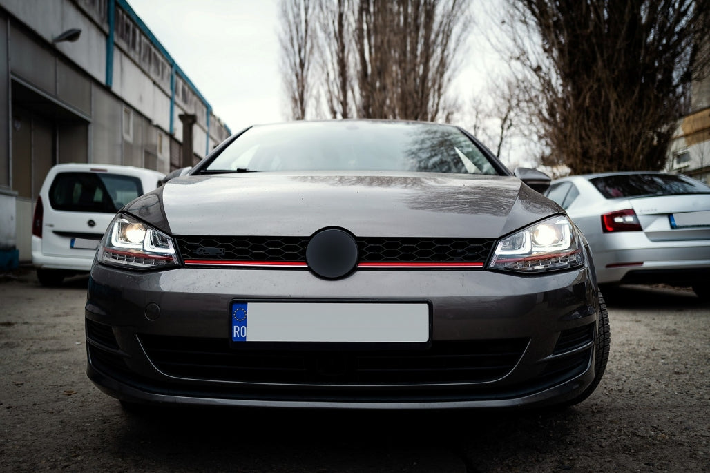 3D LED DRL Headlights fit for VW Golf 7 VII (2012-2017) RED R20 GTI Look LED Lights