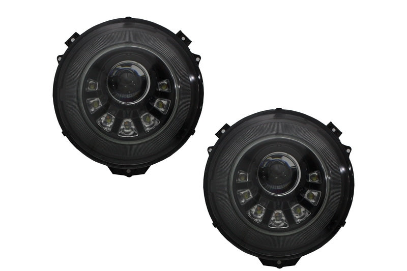 Fari  anteriori Bi-Xenon LED adatti per Mercedes Classe G W463 (05-17)M Square Look