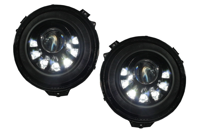 Fari  anteriori Bi-Xenon LED adatti per Mercedes Classe G W463 (05-17)M Square Look