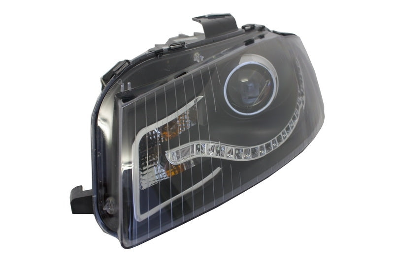 DAYLIGHT Headlights suitable for Audi A3 8P (05.2003-03.2008) DRL Black 