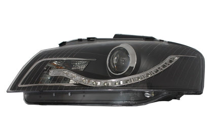 DAYLIGHT Headlights suitable for Audi A3 8P (05.2003-03.2008) DRL Black 