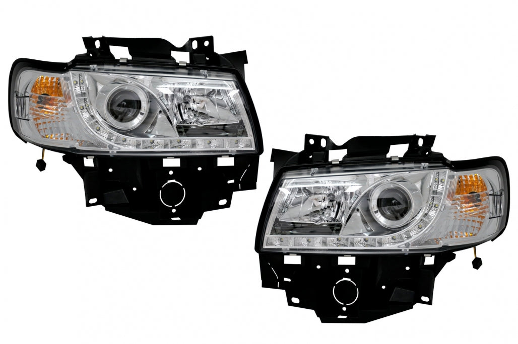 Fari anteriori Daylight adatto per VW T4 Transporter Naso Lungo (1996-2003) LED