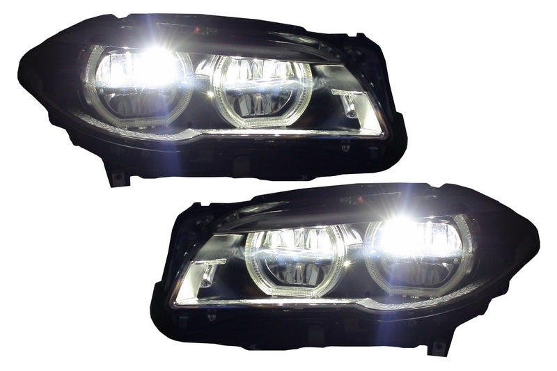 Fari Full LED adatti per BMW Serie 5 F10 F11 (2011-2013) Angel Eyes