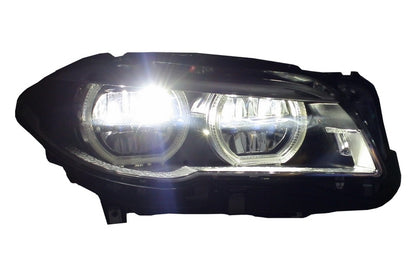 Fari Full LED adatti per BMW Serie 5 F10 F11 (2011-2013) Angel Eyes