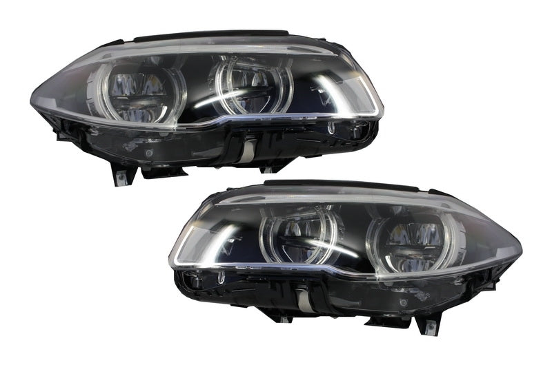 Fari Full LED adatti per BMW Serie 5 F10 F11 (2011-2013) Angel Eyes
