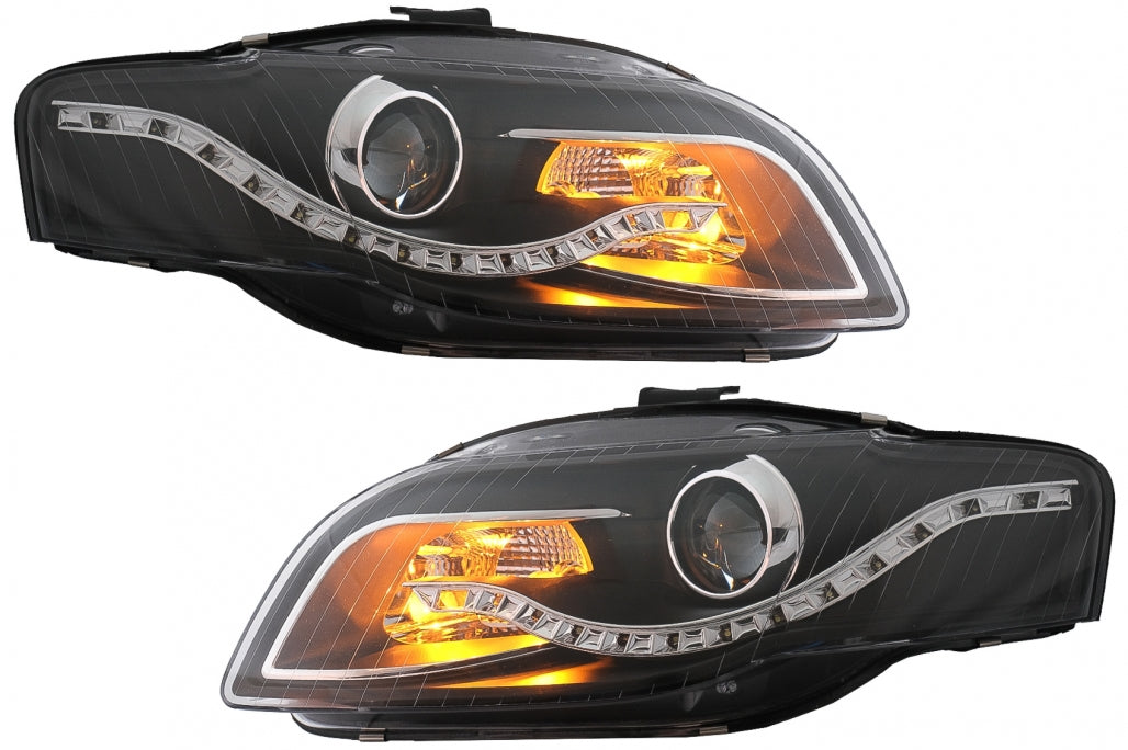 Fari LED DRL DAYLIGHT adatti per Audi A4 B7 (11.2004-03.2008) Nero
