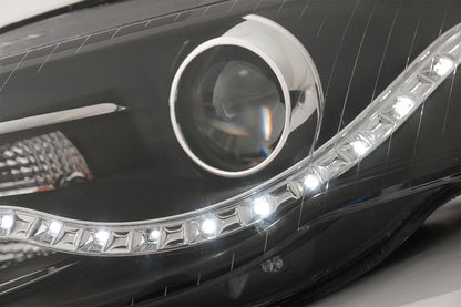 Fari LED DRL DAYLIGHT adatti per Audi A4 B7 (11.2004-03.2008) Nero