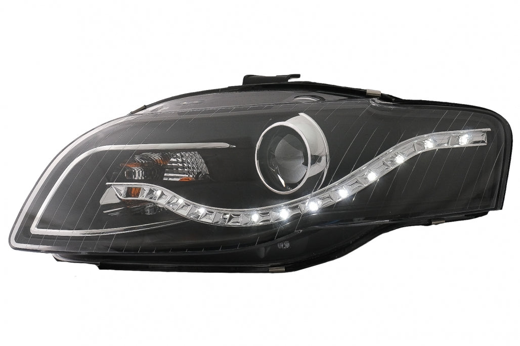 Fari LED DRL DAYLIGHT adatti per Audi A4 B7 (11.2004-03.2008) Nero