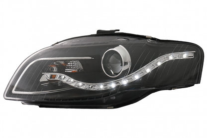 Fari LED DRL DAYLIGHT adatti per Audi A4 B7 (11.2004-03.2008) Nero