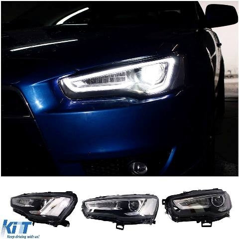 Fari LED DRL adatti per MITSUBISHI Lancer (2007-2017) Doppio proiettore