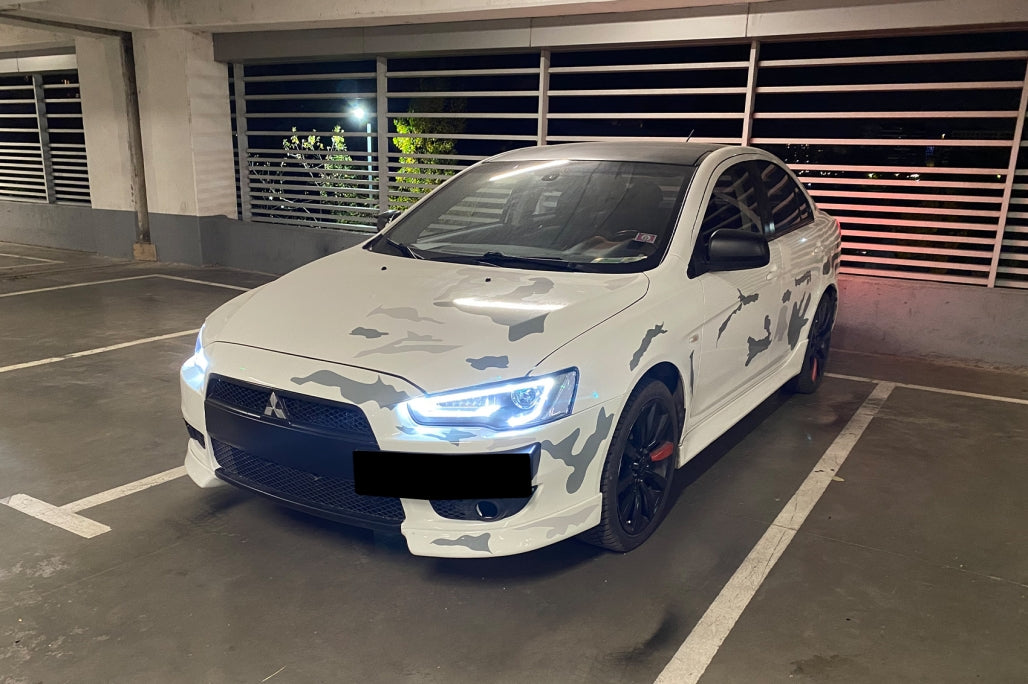 Fari LED DRL adatti per MITSUBISHI Lancer (2007-2017) Doppio proiettore