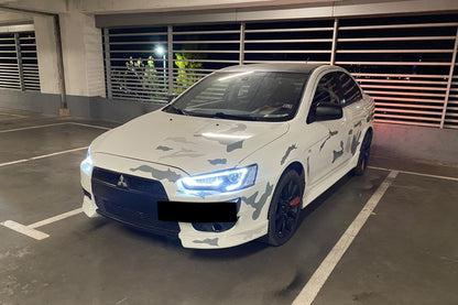 Fari LED DRL adatti per MITSUBISHI Lancer (2007-2017) Doppio proiettore