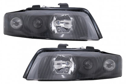 ⭐Headlights suitable for Audi A4 B6 (2000-2004) RHD or LHD Black⭐