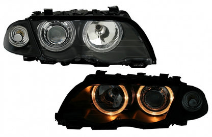 Headlights suitable for BMW 3 Series E46 Limousine Touring (05.1998-08.2001) Angel Eyes N