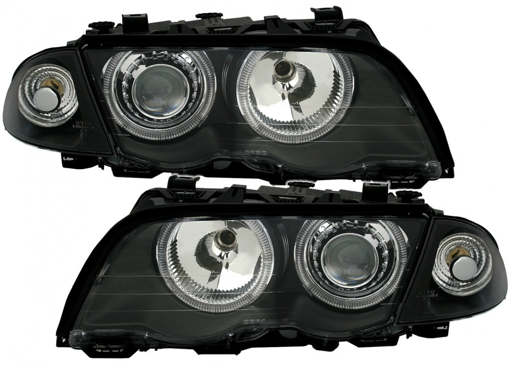 Headlights suitable for BMW 3 Series E46 Limousine Touring (05.1998-08.2001) Angel Eyes N