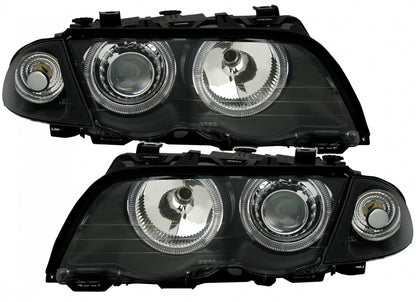 Headlights suitable for BMW 3 Series E46 Limousine Touring (05.1998-08.2001) Angel Eyes N