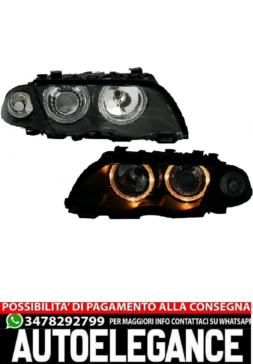 Headlights suitable for BMW 3 Series E46 Limousine Touring (05.1998-08.2001) Angel Eyes N