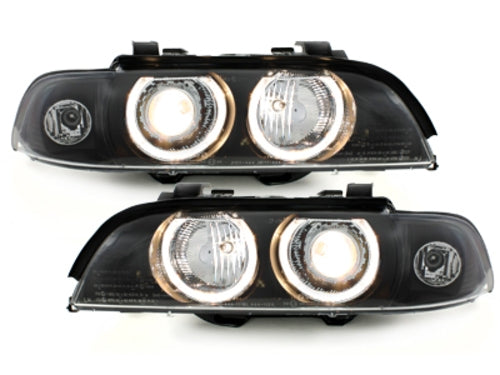 Fari adatti per BMW Serie 5 E39 (09.1995-06.2003) Angel Eyes Black Design