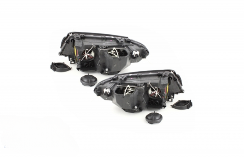 Headlights suitable for BMW E46 Coupe 03-06_2 halo rims_black 