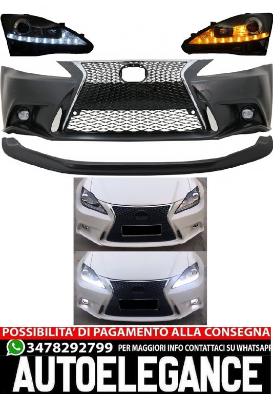 Paraurti anteriore con spoiler inferiore Lipso adatto per Lexus IS XE20 (2006-20