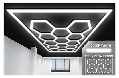💕Sistema di illuminazione da soffitto a nido d'ape esagonale 3,94 x 2,29 m,  💕