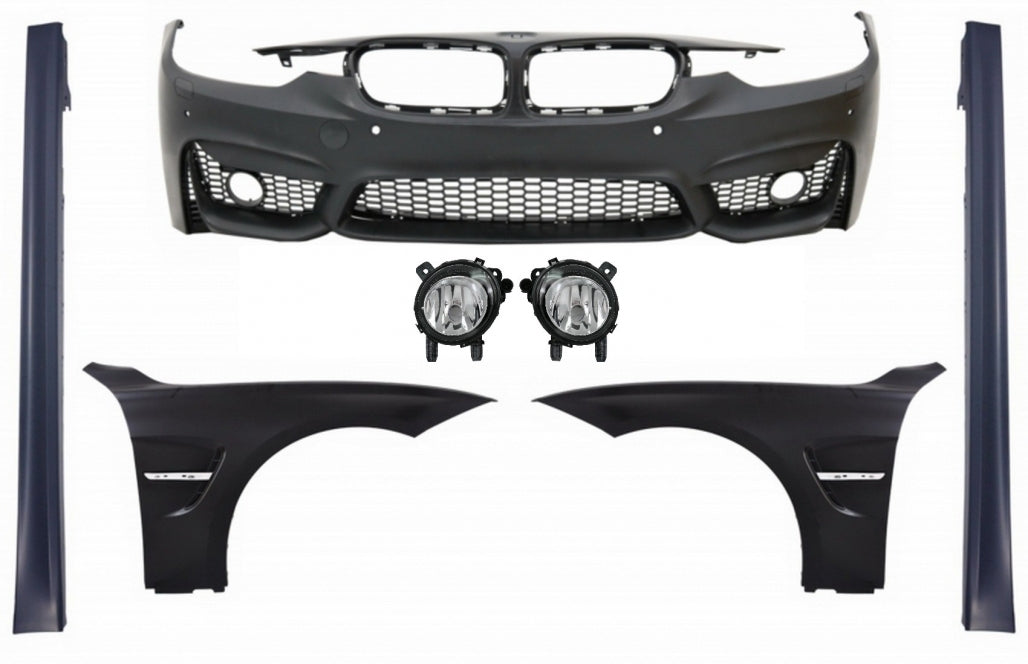 Kit Paraurti Anteriore con Parafanghi adatto per BMW Serie 3 2011-2018