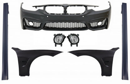 Kit Paraurti Anteriore con Fendinebbia e Parafanghi adatti per BMW Serie 3