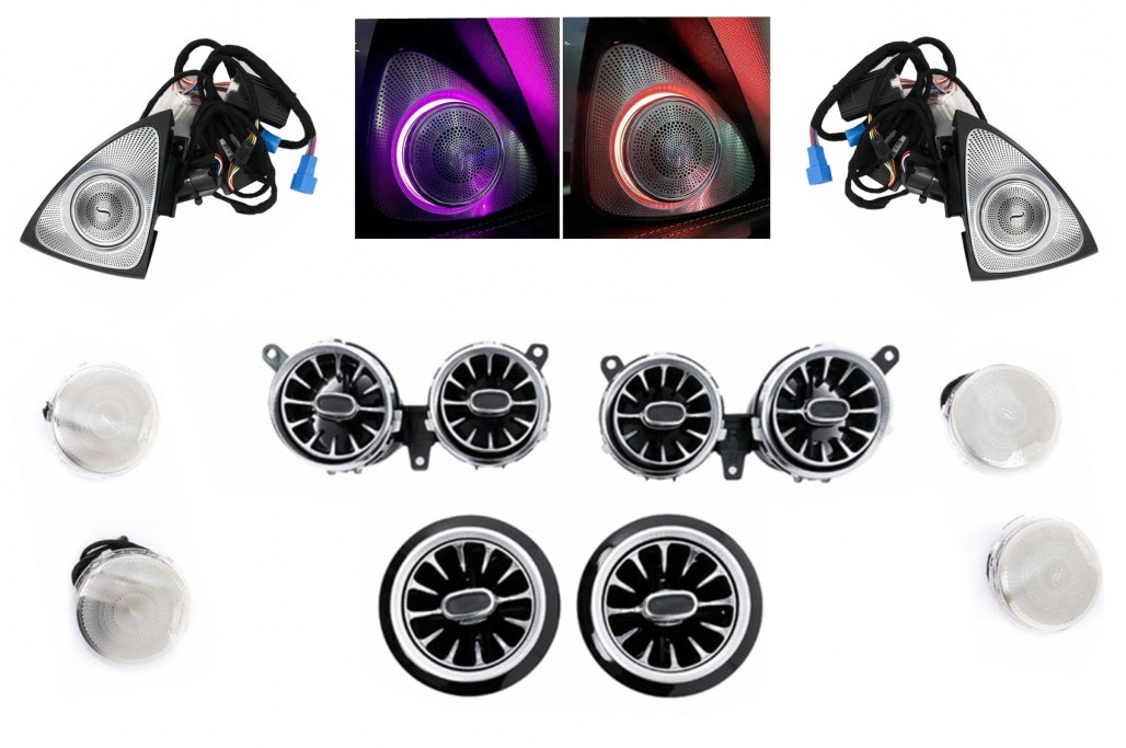 Kit Copertura Altoparlante PER Mercedes Classe E W213 S213 C238  2019-2023 LED AMBIENT