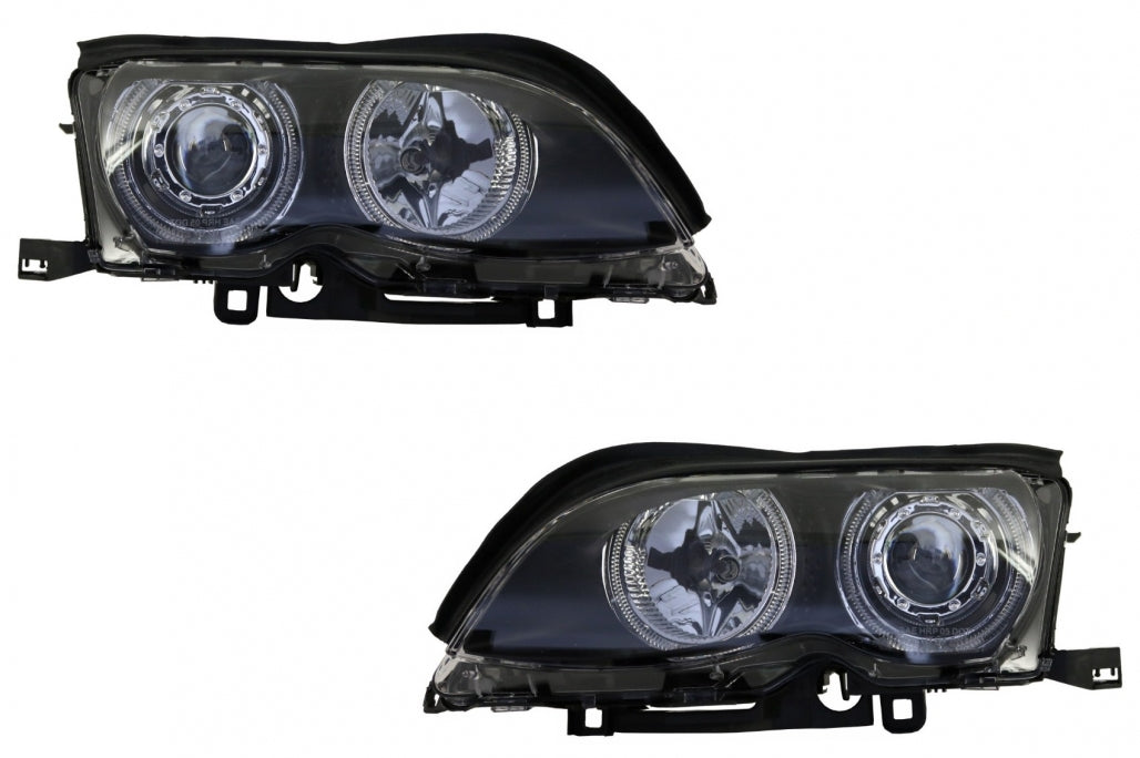 Fari LED Angel Eyes adatti per BMW Serie 3 E46 (09.2001-03.2005) Xenon Design Ne