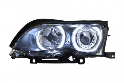 Fari LED Angel Eyes adatti per BMW Serie 3 E46 (09.2001-03.2005) Xenon Design Ne