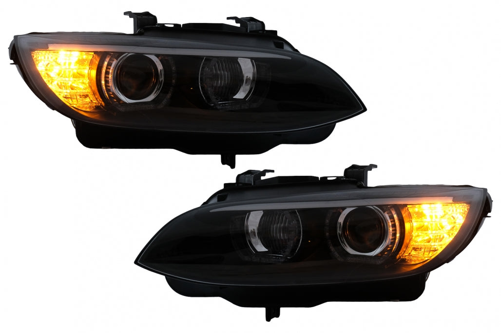 🔥LED Angel Eyes Headlights Suitable for BMW 3 Series E92 E93 06-10 with Xenon Black🔥 