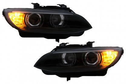 🔥LED Angel Eyes Headlights Suitable for BMW 3 Series E92 E93 06-10 with Xenon Black🔥 