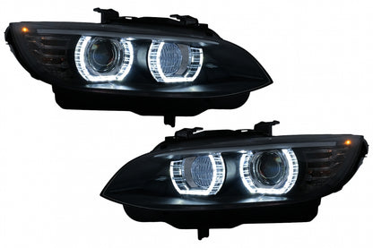 🔥LED Angel Eyes Headlights Suitable for BMW 3 Series E92 E93 06-10 with Xenon Black🔥 