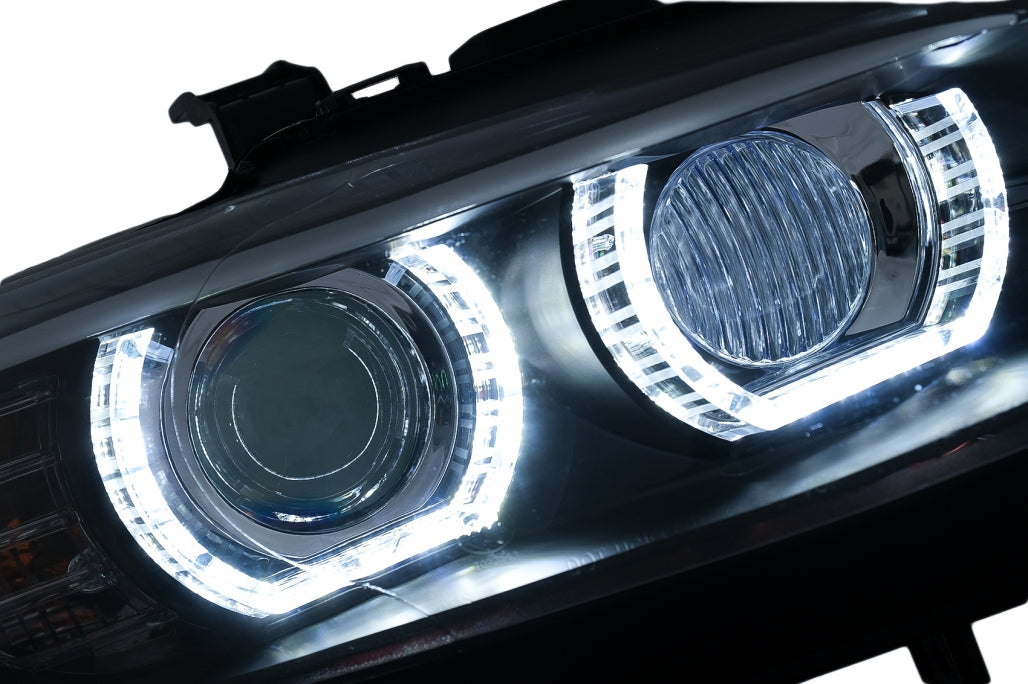 🔥LED Angel Eyes Headlights Suitable for BMW 3 Series E92 E93 06-10 with Xenon Black🔥 