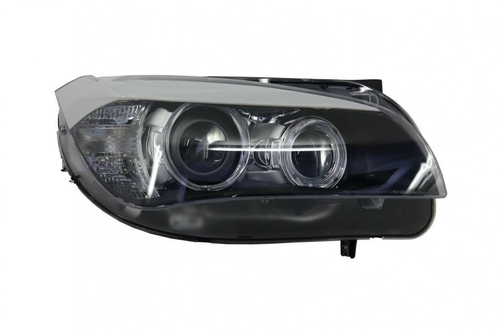 Angel Eyes LED Headlights Suitable for BMW X1 E84 (2009-2012) Xenon Look 