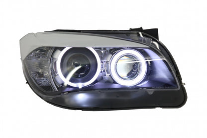 Angel Eyes LED Headlights Suitable for BMW X1 E84 (2009-2012) Xenon Look 