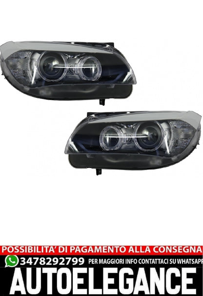 Angel Eyes LED Headlights Suitable for BMW X1 E84 (2009-2012) Xenon Look 